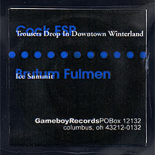 Cock ESP / Brutum Fulmen split mini-CDR back cover art