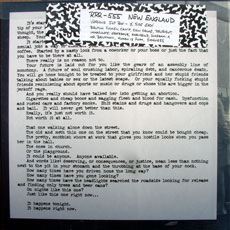 New England back cover